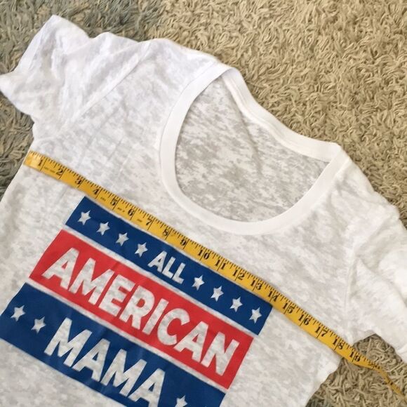 ALL AMERICAN MAMA Sheer Tee 1/M 1/L - Picture 11 of 12